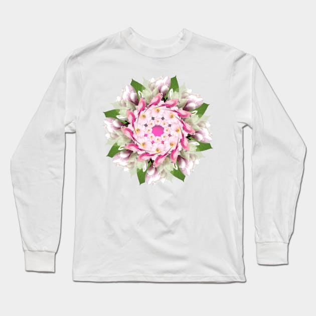 Spring flowers mandala Long Sleeve T-Shirt by burenkaUA